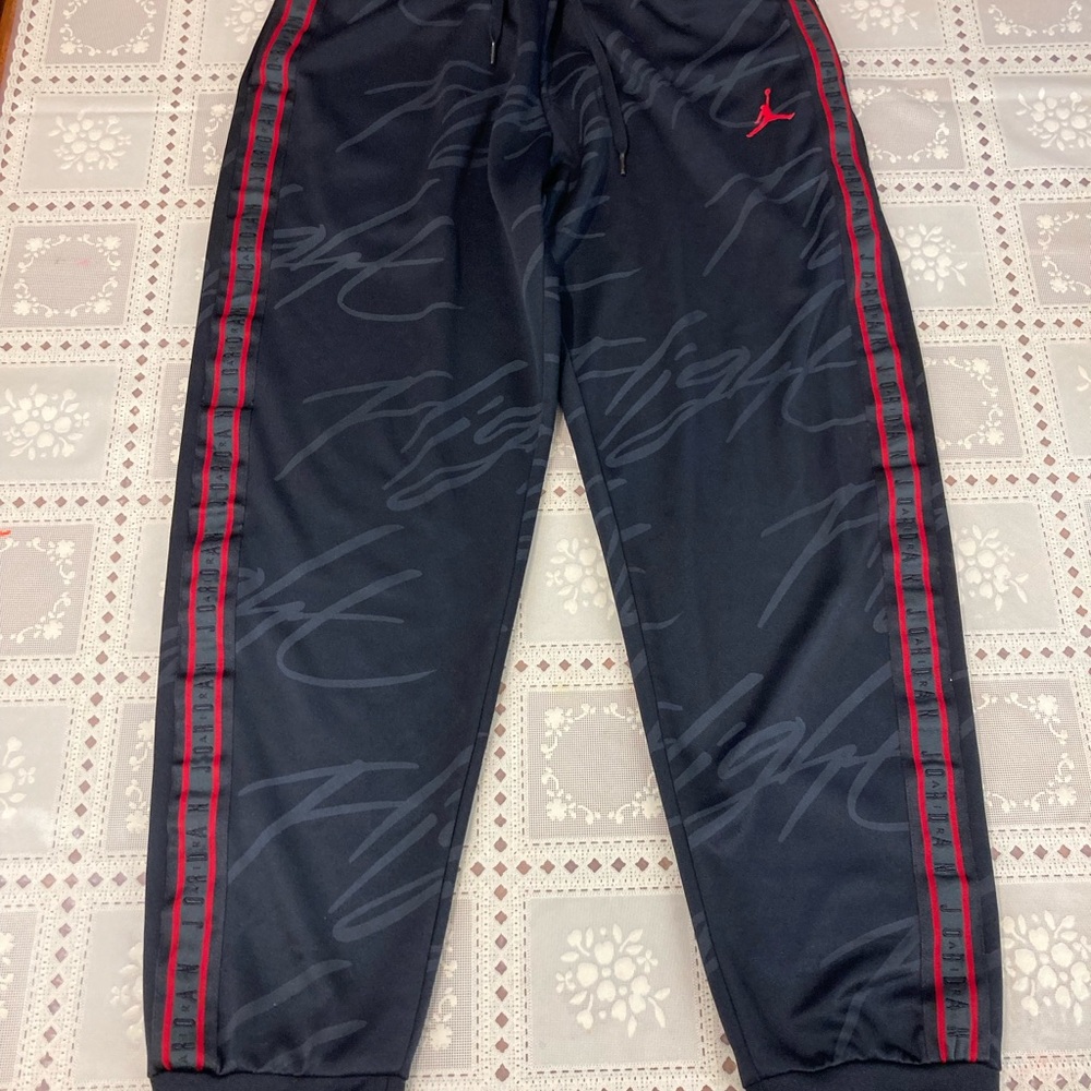 Jordan Jumpman Flight Allover Print Graphic Tricot Pants Size Large - Picture 2 of 14
